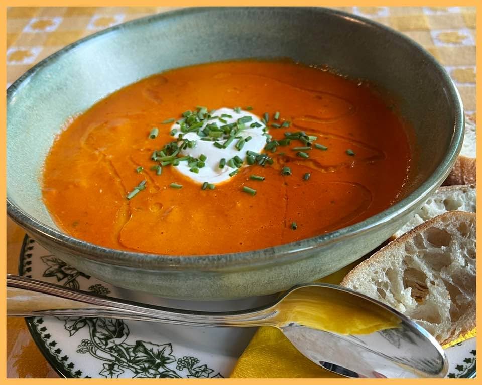 House-made tomato soup with bread